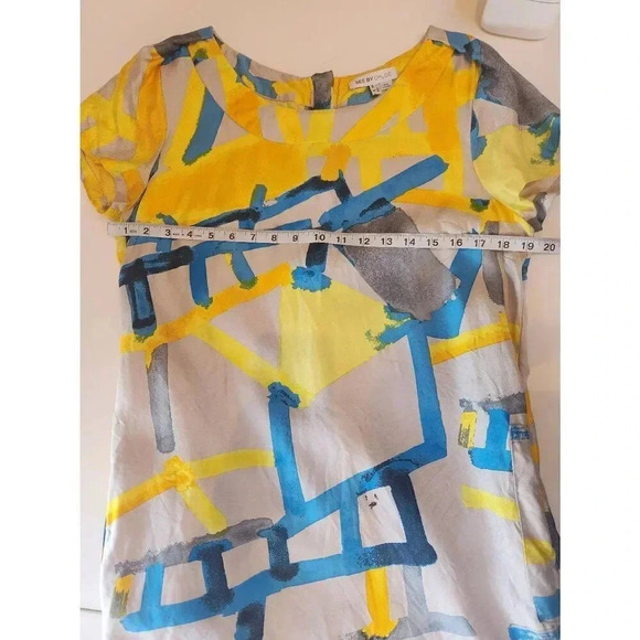 See By Chloe Dress Short Yellow and Blue Size 10. - Picture 6 of 7
